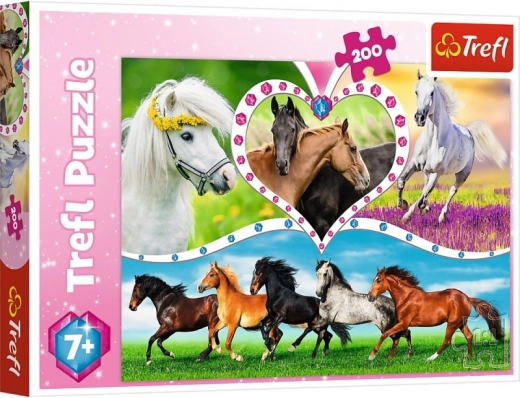 Puzzle 200 dijelova – prekrasni konji TREFL