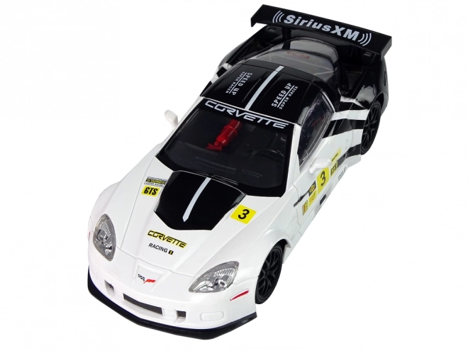 Trkaći sportski auto R/C 1:18 Corvette C6.R Bijeli 2.4 G Svjetla