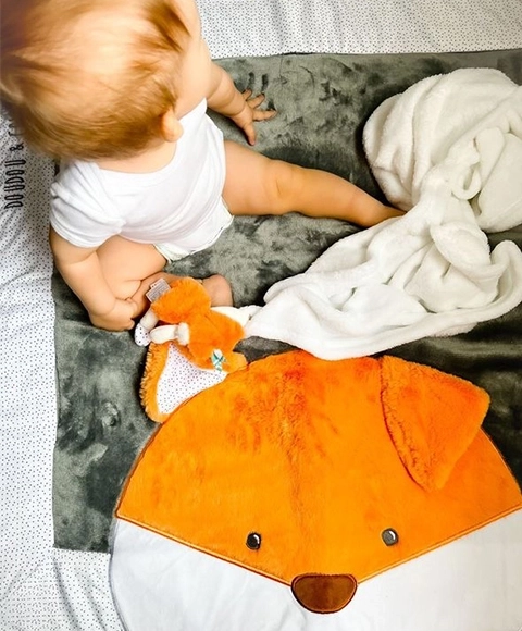 Doudou Flis dječja deka s plišanom lisicom 70x100 cm