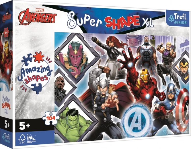 Puzzle 104 dijelova XL Super Shape – tvoji omiljeni Avengersi