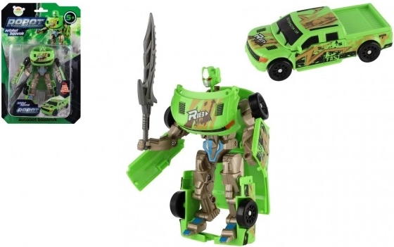 Transformirajući auto u robota 14 cm – zeleni plastični model