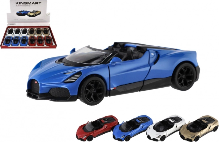 metalni model automobila Kinsmart Bugatti Mistral 13 cm s povratnim mehanizmom i otvarajućim vratima