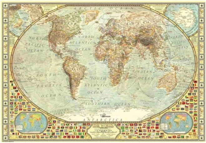 Puzzle Karta Svijeta 2000 Dijelova