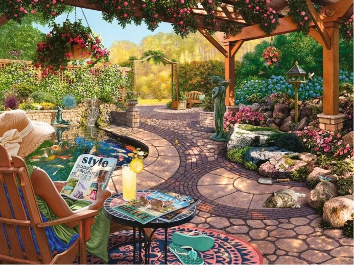 Velikoformatne puzzle Prekrasno dvorište 750 dijelova