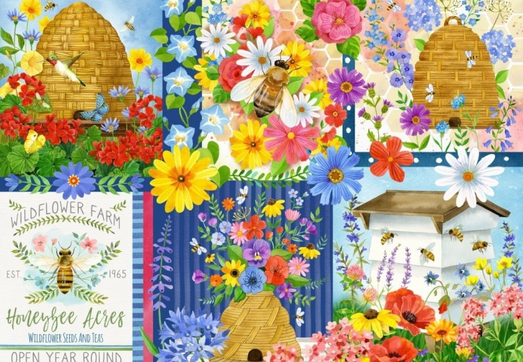 Puzzle Pčele i pčelinjaci 1000 dijelova BLUEBIRD