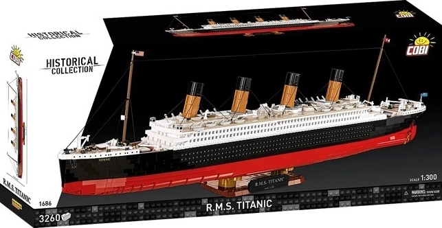 Konstrukcijski set R.M.S TITANIC – detaljan model broda 1:300, 3260 dijelova