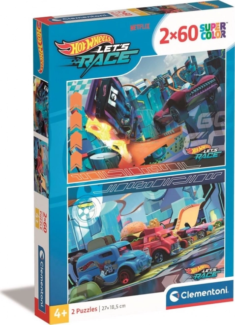 CLEMENTONI Puzzle Hot Wheels 2x60 komada