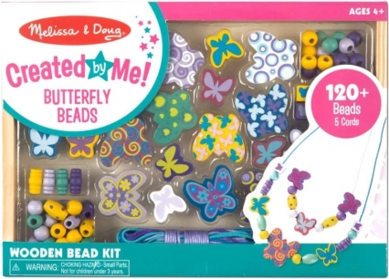 Drvene perle leptiri – kreativni set za nakit (MELISSA & DOUG)