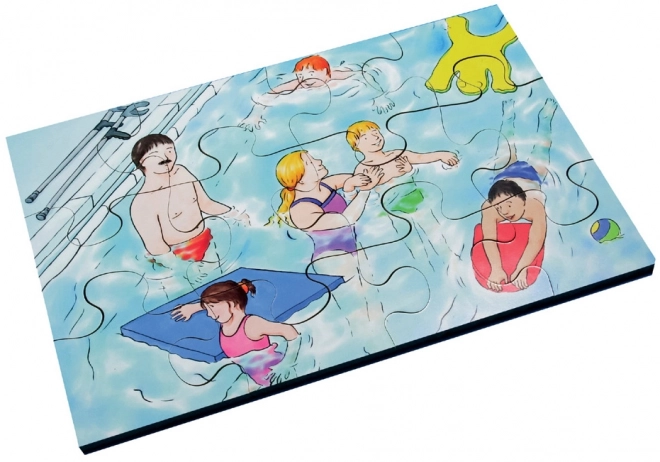 Drvene puzzle s inkluzivnim motivima, 72 dijelova