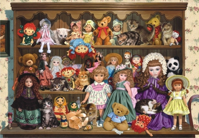 Puzzle Babičine police s lutkama 500 dijelova