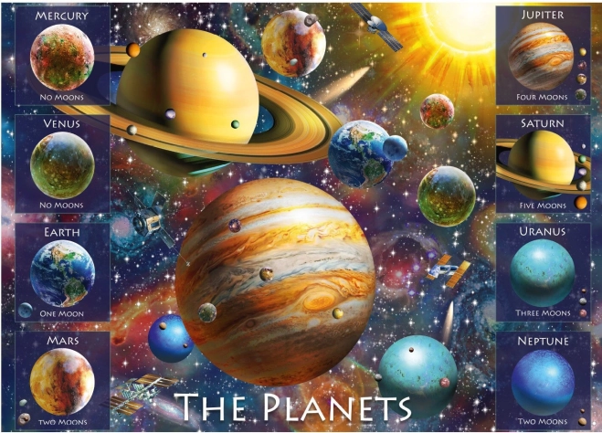Puzzle DINO Svemir i osam planeta 500 XL dijelova