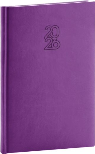 Tjedni planer NOTIQUE ljubičasta 2026., 15 x 21 cm