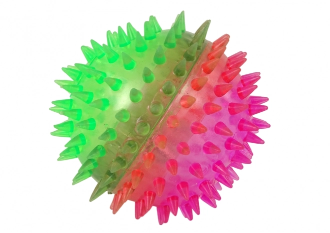 Kugla s bodljama prozirna 8,5 cm sa svijetlom dvobojnom bojom HPA07