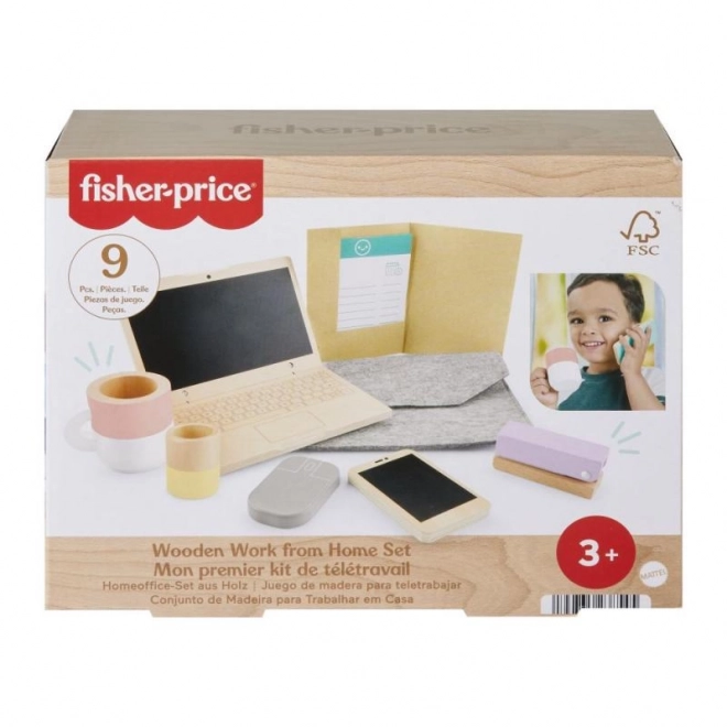Fisher-Price drveni set rada od kuće za djecu (9 dijelova)