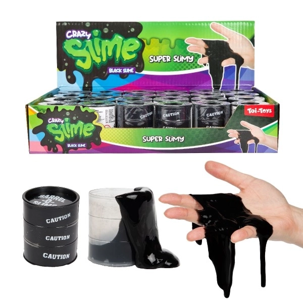 Slime - tvar u bačvi 5cm crni 24ks u kutiji