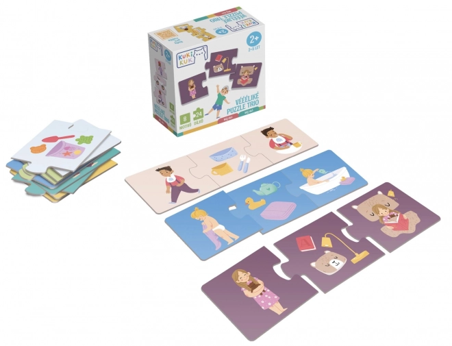 KukiKuk 80042 Veeeeeliké puzzle trio Moj dan