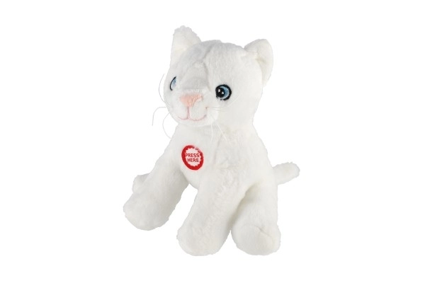 Maskota Leo, krem mačka 15 cm