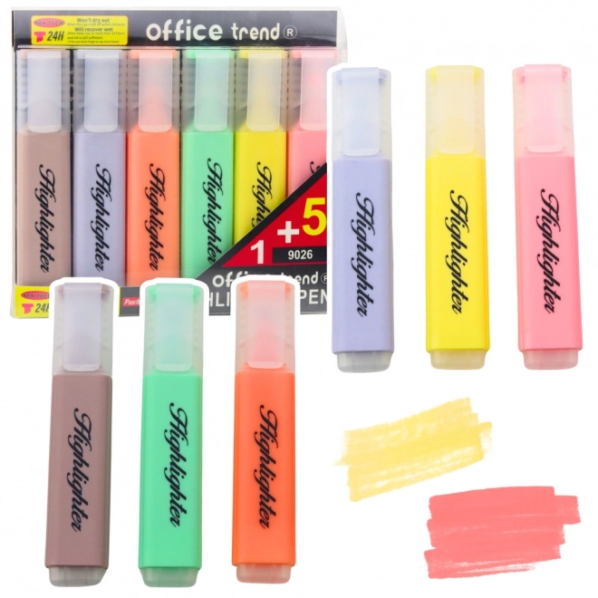 Set označivača Pastelne boje 6 kom