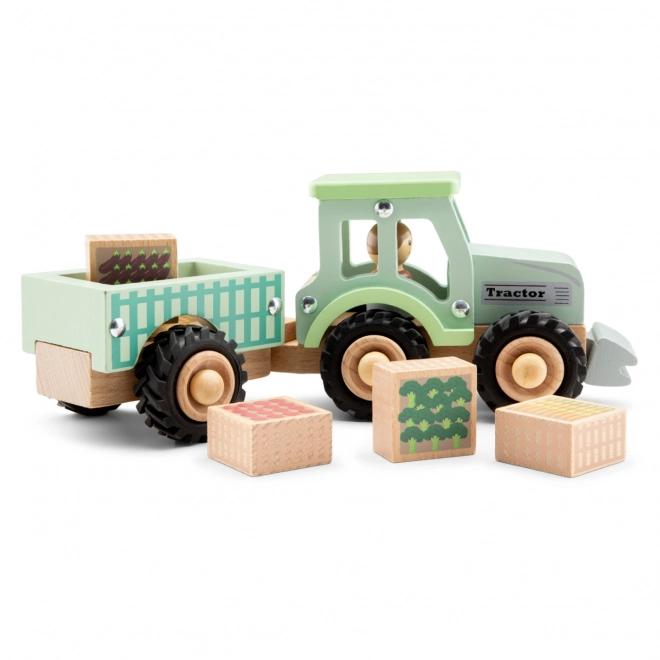 Traktor s prikolicom i teretom