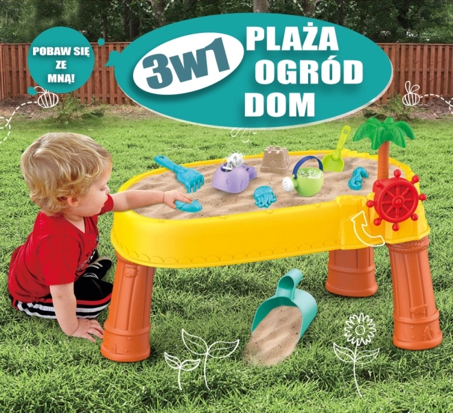 Woopie vodeni stol 2u1 pješčanik i gusarski brod