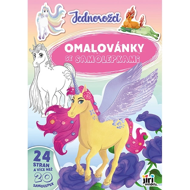 Omalovanka A4 sa naljepnicama Jednorozi