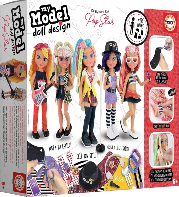 EDUCA Kreativni set Moja Lutka Dizajn: Pop zvijezda