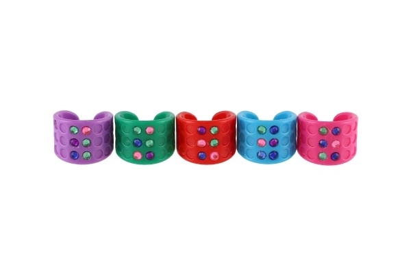 Kreativni set za prstenove od plastike u kutiji 12x21x3,5cm 12 komada u boksu