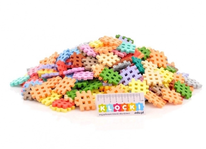 Konstrukcijske kocke Waffle mini pastel 500 komada