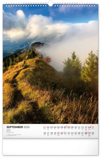 NOTIQUE Zidni kalendar Tatry 2025, 33 x 46 cm