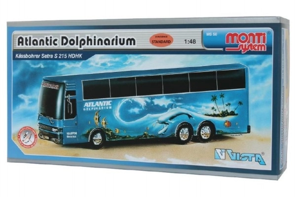 Građevinski set Monti System MS 50 Atlantski Delfinarij Bus 1:48 u kutiji 31,5x16,5x7,5cm