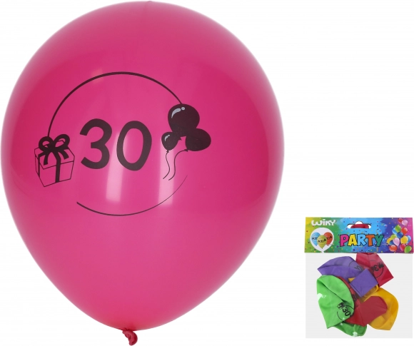 Napuhavajući baloni 30 cm s brojem 30 – set 5 kom