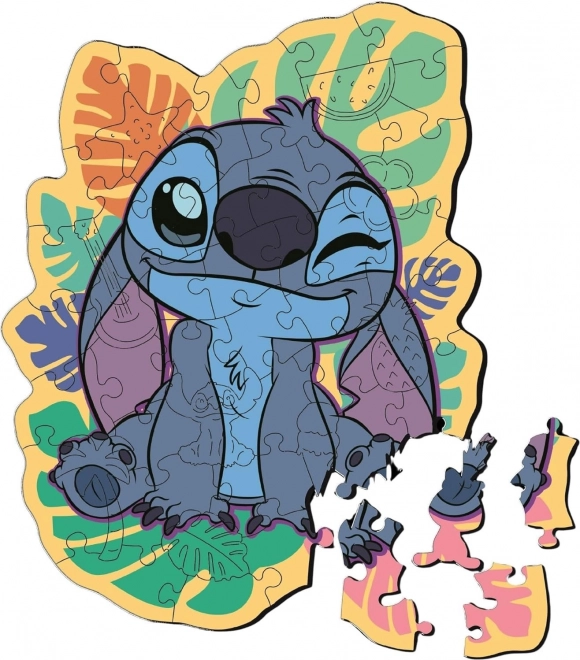 Drveni puzzle s 50 dijelova Lilo & Stitch