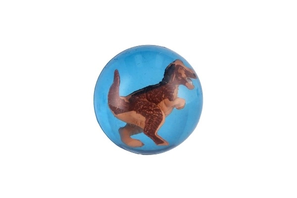 Lopta/skakavac s dinosaurom 4cm mix vrsta 32 kom u posudi