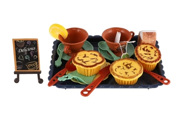 Set posuđa i hrane s pladnjem plastika u vrećici 22x30cm