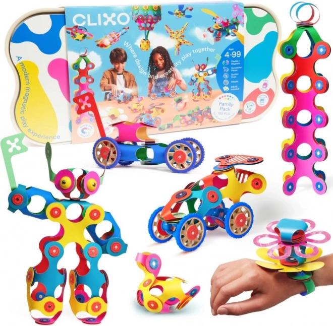 Magnetski set Clixo Family Pack - 150 dijelova