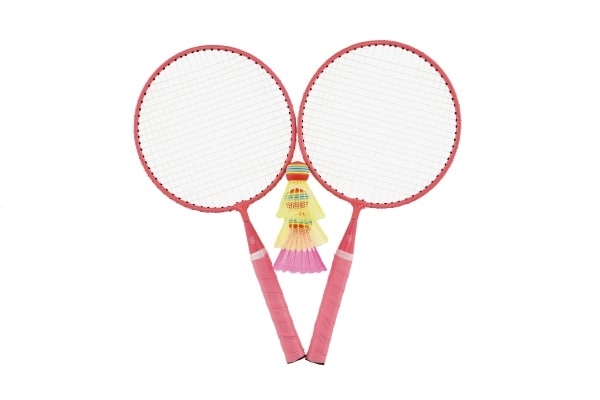 Badminton set dječji metal/plastika 2 rekete + 3 loptice 2 boje u mrežici 23x45x6cm