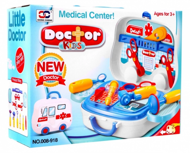 Doktorski set + kovčežić hitne pomoći za djecu 3+ Prijenosna igračka + pribor za liječničku opremu