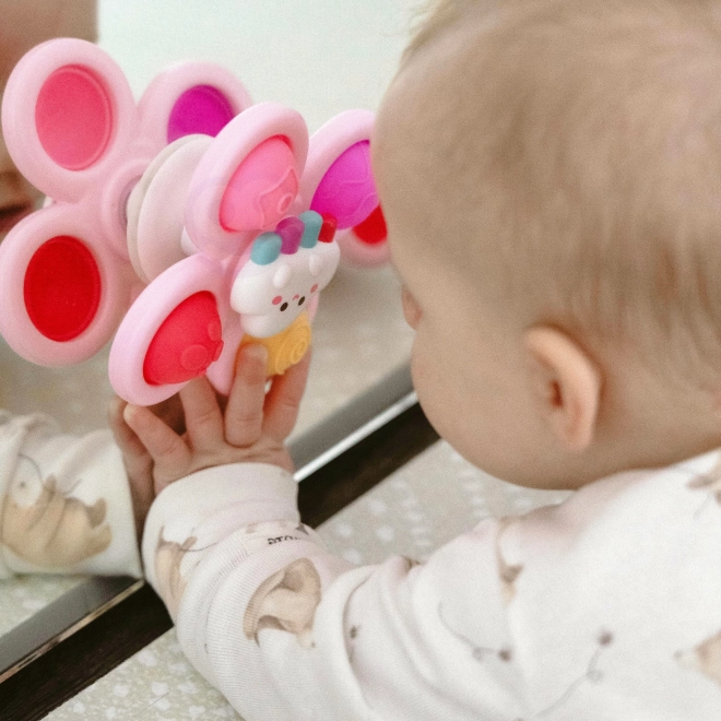 WOOPIE dječji svemirski spinner pop-it senzorna igračka ružičasta, set od 3 kom