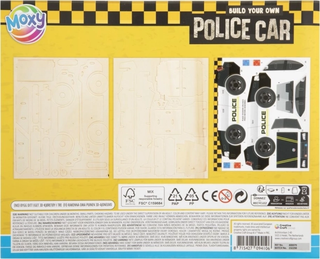 3D slagalica policijski auto MOXY