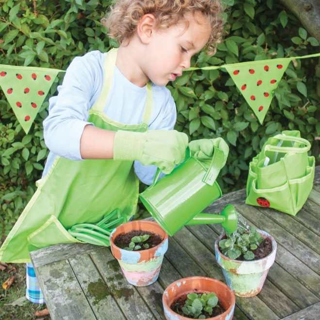 Bigjigs Toys Vrtni set alata u platnenoj torbi zeleni