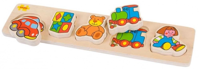 Drvene umetne puzzle Bigjigs Baby