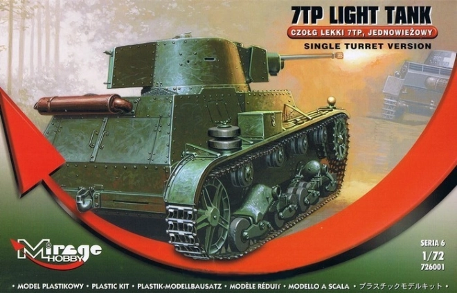 Poljski laki tenk 7TP – jednostruka kupola 1:72 maketa