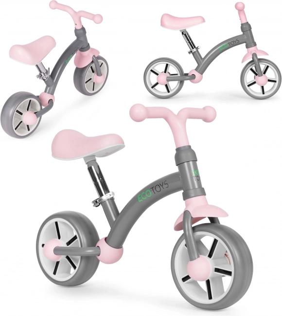 Guralo ECOTOYS s EVA kotačima i podesivim sjedalom, sivo
