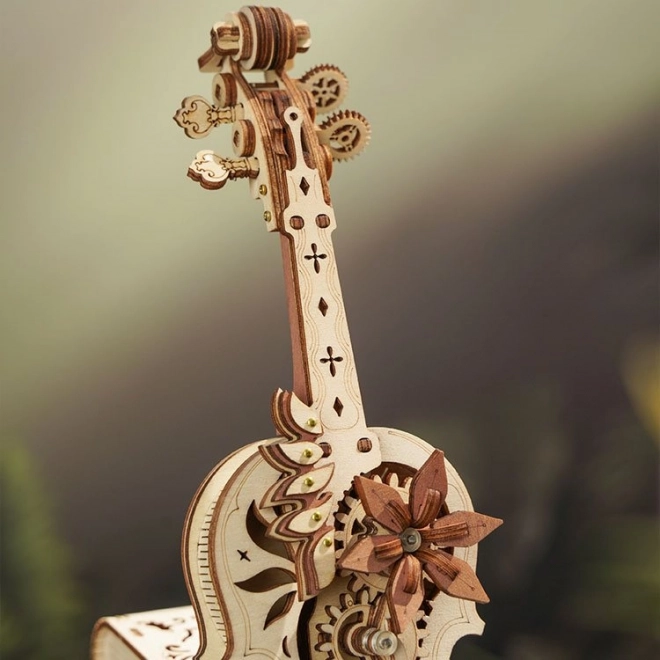RoboTime drvene mehaničke slagalice Čarobni violončelo (električni pogon)