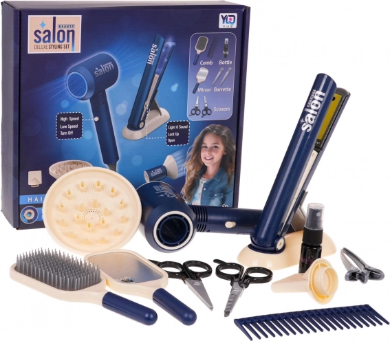 MEGA dječji frizerski set Blue + dodaci