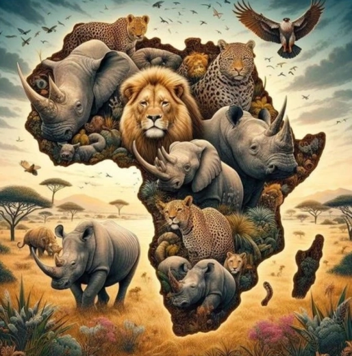 Dijamantno slikanje Afrika 30 × 40 cm