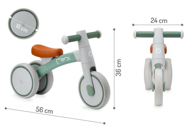 Bicikl bez pedala MoMi TEDI mini zeleni