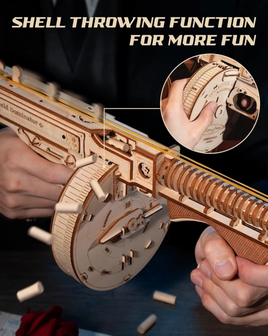RoboTime 3D drvene mehaničke puzzle Samopal Thompson