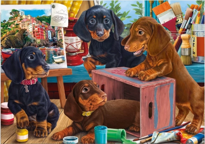 Puzzle jazavčari 300 XL dijelova DINO