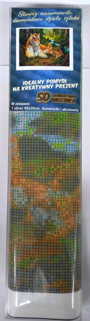 Norimpex dijamantsko slikanje Tigrica s mladuncima 30x40 cm
